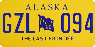 AK license plate GZL094