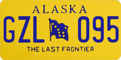 AK license plate GZL095