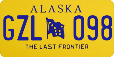 AK license plate GZL098
