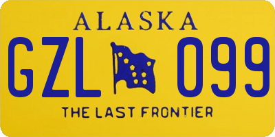 AK license plate GZL099