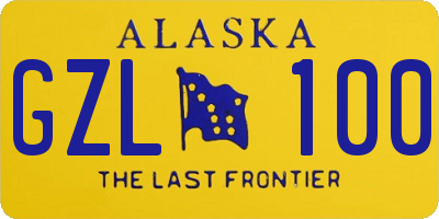 AK license plate GZL100