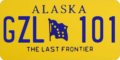AK license plate GZL101