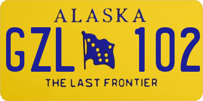 AK license plate GZL102
