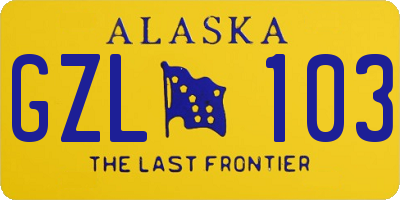 AK license plate GZL103