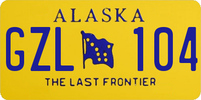 AK license plate GZL104