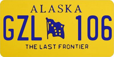 AK license plate GZL106