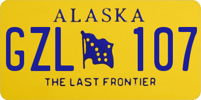 AK license plate GZL107