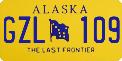 AK license plate GZL109