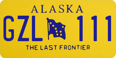 AK license plate GZL111