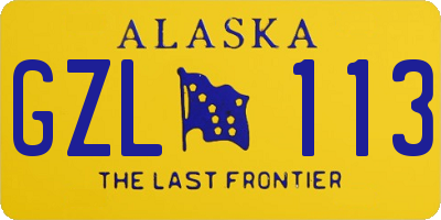 AK license plate GZL113