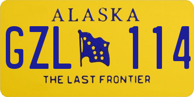 AK license plate GZL114