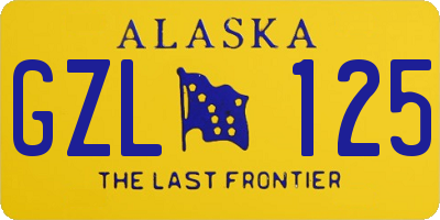 AK license plate GZL125