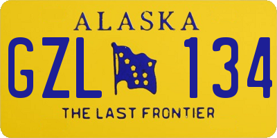 AK license plate GZL134