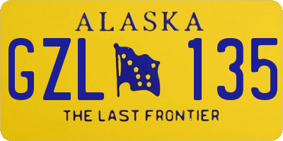 AK license plate GZL135