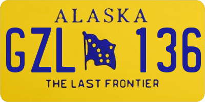 AK license plate GZL136