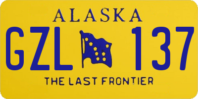 AK license plate GZL137