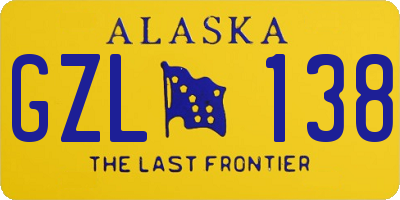 AK license plate GZL138