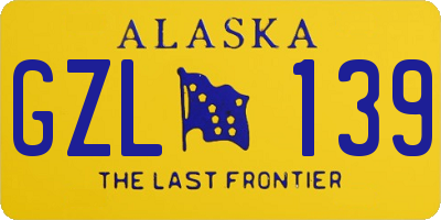 AK license plate GZL139