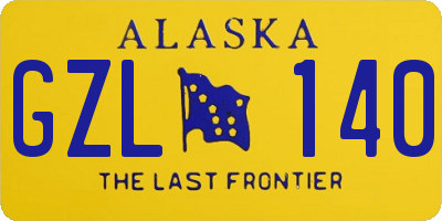 AK license plate GZL140
