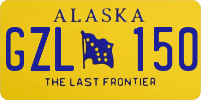 AK license plate GZL150