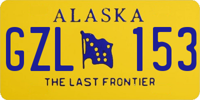 AK license plate GZL153