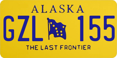 AK license plate GZL155