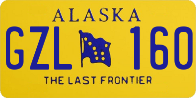 AK license plate GZL160