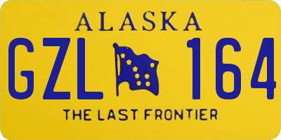 AK license plate GZL164