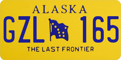 AK license plate GZL165