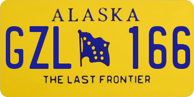 AK license plate GZL166