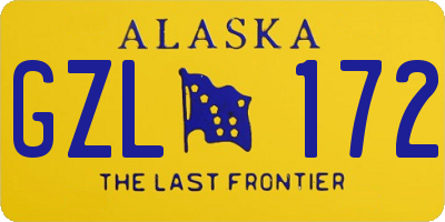 AK license plate GZL172