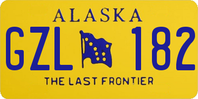 AK license plate GZL182