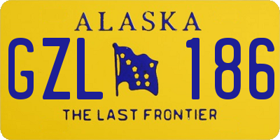 AK license plate GZL186