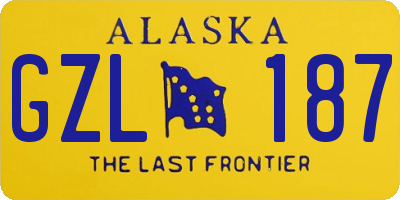 AK license plate GZL187