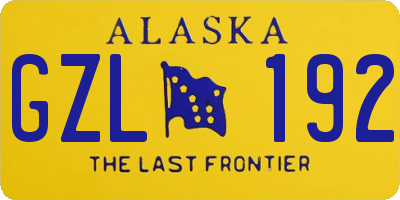 AK license plate GZL192