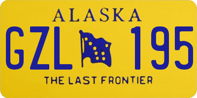 AK license plate GZL195