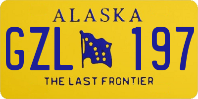 AK license plate GZL197