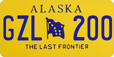 AK license plate GZL200