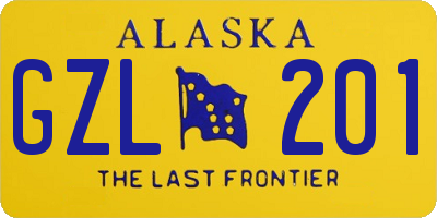 AK license plate GZL201