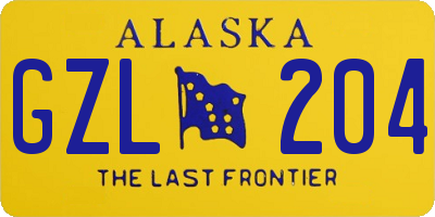 AK license plate GZL204
