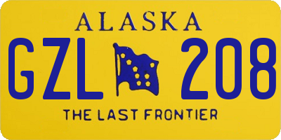 AK license plate GZL208
