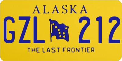 AK license plate GZL212
