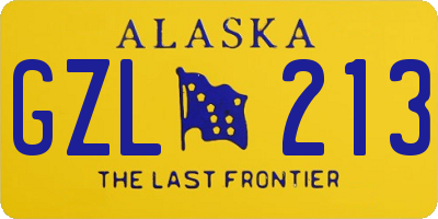 AK license plate GZL213