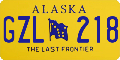 AK license plate GZL218
