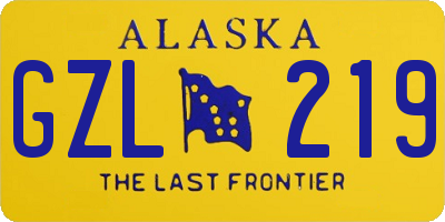 AK license plate GZL219