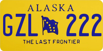 AK license plate GZL222