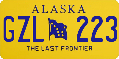 AK license plate GZL223