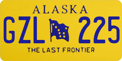 AK license plate GZL225