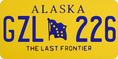 AK license plate GZL226