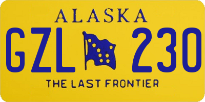 AK license plate GZL230